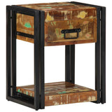 vidaXL Nachtkastje 40x35x50 cm massief ruw hout mango