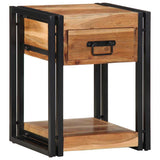 vidaXL Nachtkastje 40x35x50 cm massief ruw hout mango