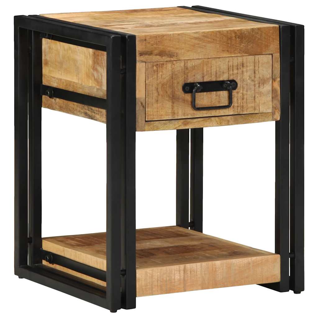 vidaXL Nachtkastje 40x35x50 cm massief ruw hout mango