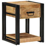 vidaXL Nachtkastje 40x35x50 cm massief ruw hout mango