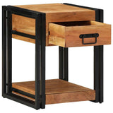 vidaXL Nachtkastje 40x35x50 cm massief ruw hout mango