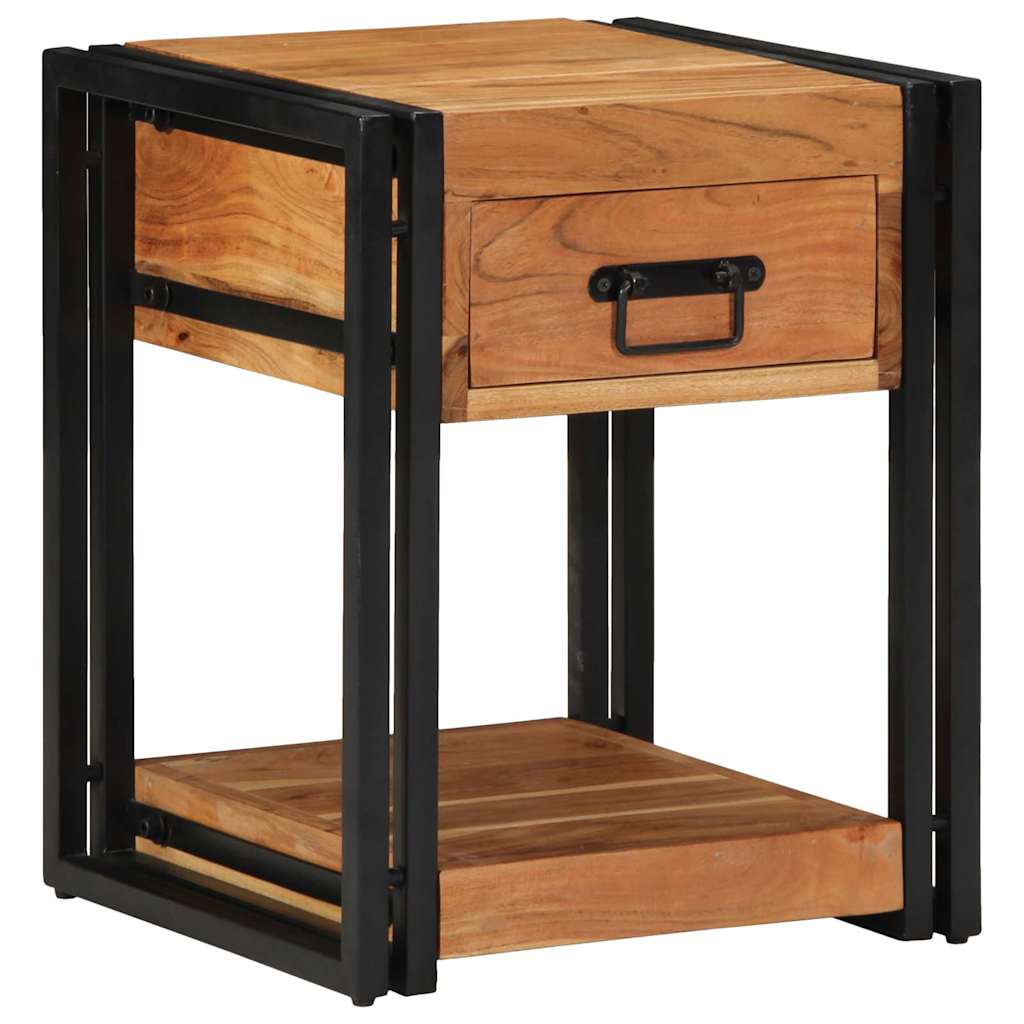 vidaXL Nachtkastje 40x35x50 cm massief ruw hout mango