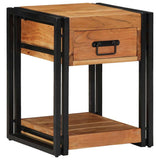 vidaXL Nachtkastje 40x35x50 cm massief ruw hout mango