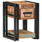 vidaXL Nachtkastje 40x35x50 cm massief ruw hout mango