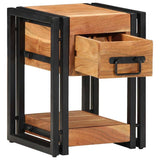 vidaXL Nachtkastje 40x35x50 cm massief ruw hout mango