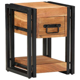vidaXL Nachtkastje 40x35x50 cm massief ruw hout mango