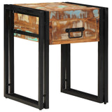 vidaXL Side Table Brown and Black 40x40x50 cm Solid Mango Wood