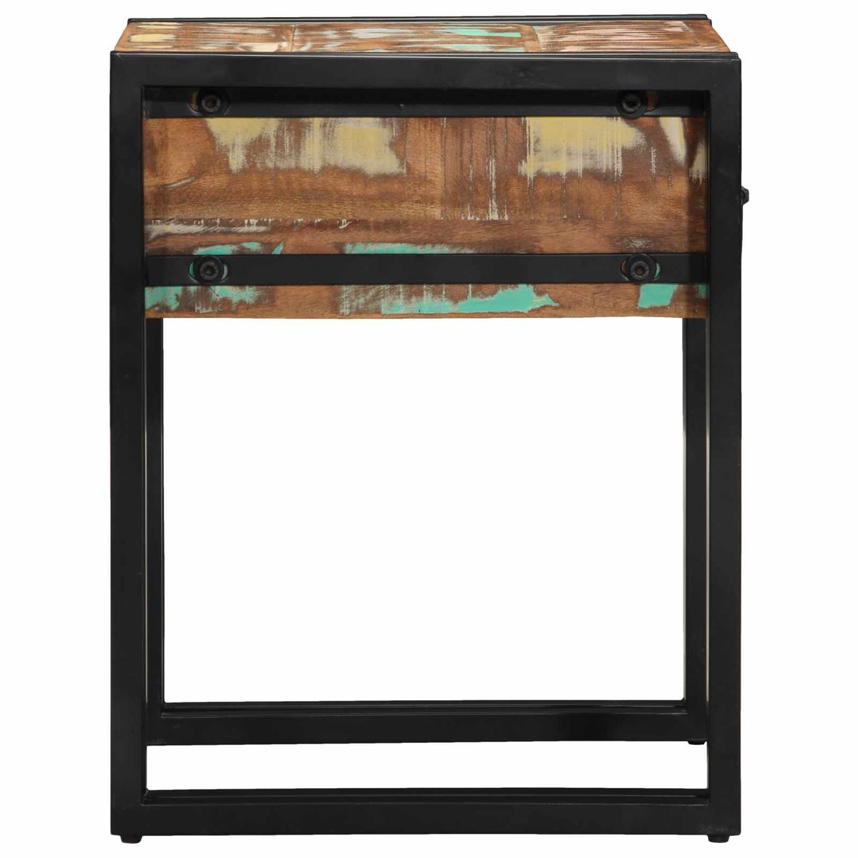 vidaXL Side Table Brown and Black 40x40x50 cm Solid Mango Wood
