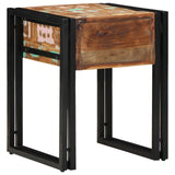 vidaXL Side Table Brown and Black 40x40x50 cm Solid Mango Wood