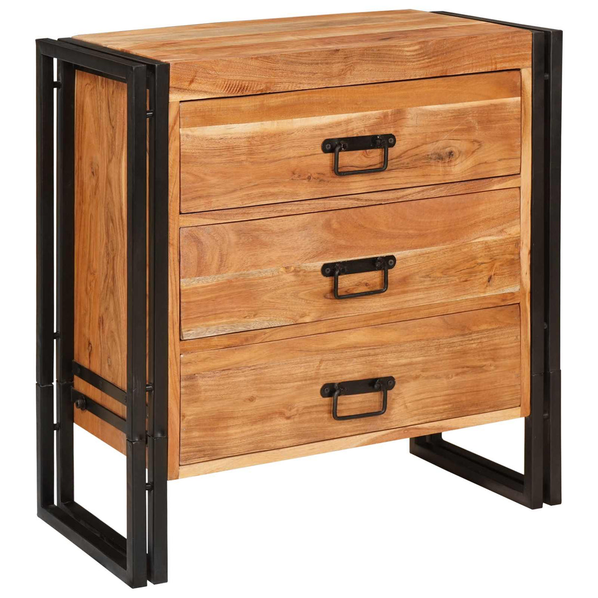 vidaXL Dressoir met lade Bruin 66 x 33 x 70 cm Massief Mango Hout
