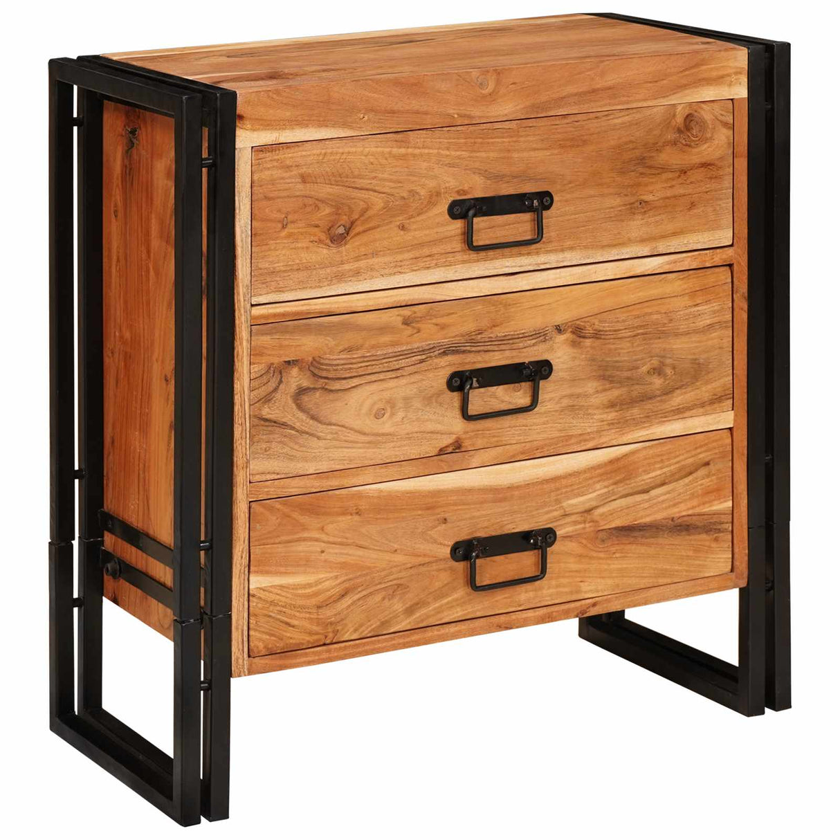 vidaXL Dressoir met lade Bruin 66 x 33 x 70 cm Massief Mango Hout