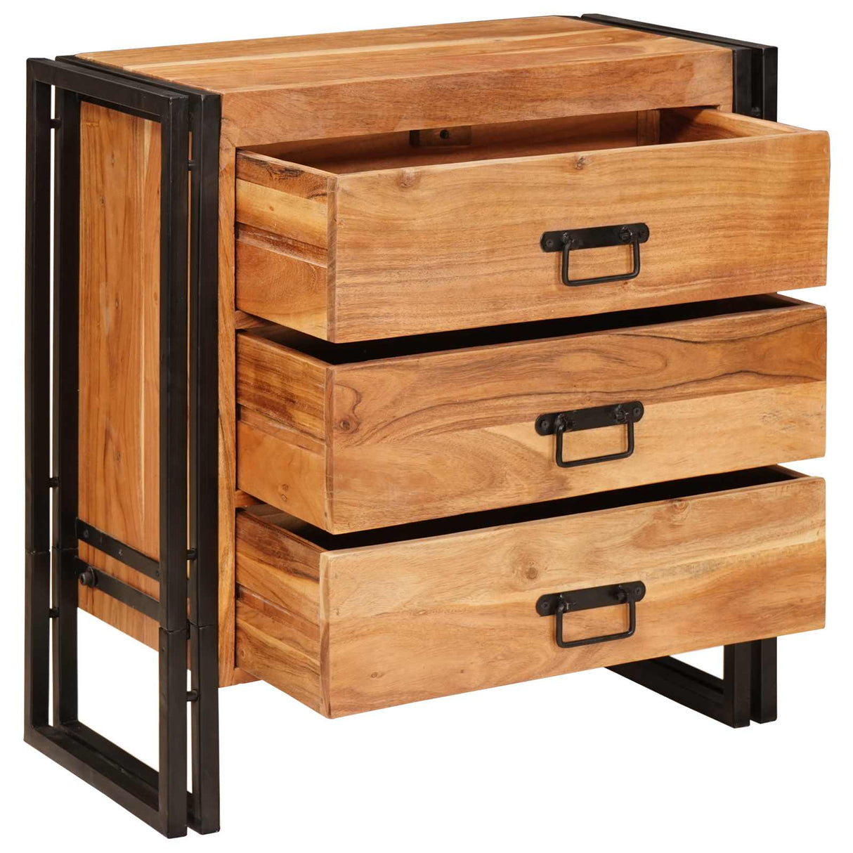 vidaXL Dressoir met lade Bruin 66 x 33 x 70 cm Massief Mango Hout