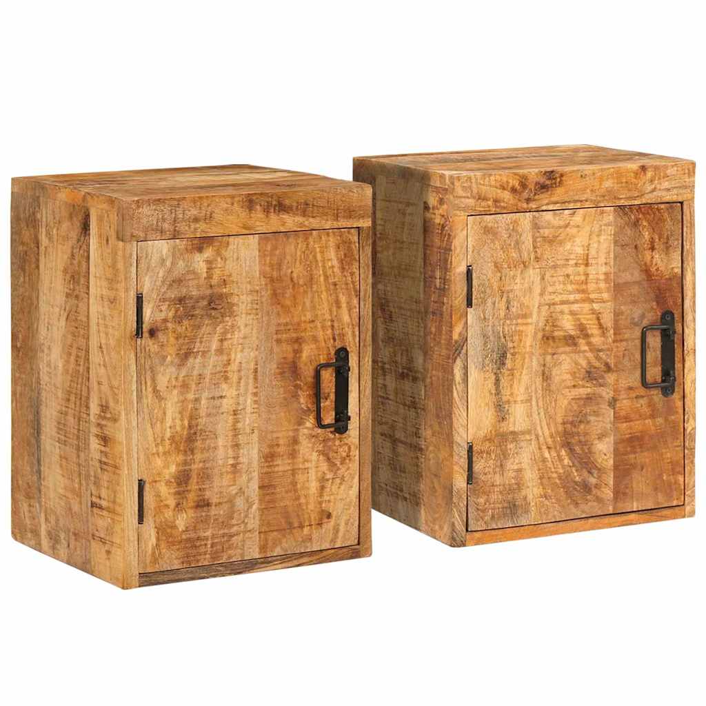 vidaXL Nachtkastje Bruin 35 x 33 x 48 cm Massief Mango Hout