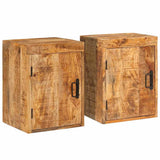 vidaXL Nachtkastje Bruin 35 x 33 x 48 cm Massief Mango Hout