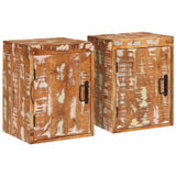 vidaXL Nachtkastje Bruin 35 x 33 x 48 cm Massief Mango Hout