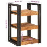 vidaXL Nachtkastje Bruin en Zwart 38 x 33 x 58 cm Massief Mango Hout