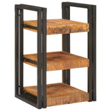 vidaXL Nachtkastje Bruin en Zwart 38 x 33 x 58 cm Massief Mango Hout