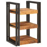 vidaXL Nachtkastje Bruin en Zwart 38 x 33 x 58 cm Massief Mango Hout