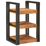 vidaXL Nachtkastje Bruin en Zwart 38 x 33 x 58 cm Massief Mango Hout
