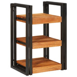 vidaXL Nachtkastje Bruin en Zwart 38 x 33 x 58 cm Massief Mango Hout