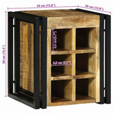 vidaXL Wine Rack Brown and Black 35x35x39 cm Solid Mango Wood