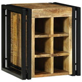 vidaXL Wine Rack Brown and Black 35x35x39 cm Solid Mango Wood