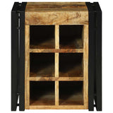 vidaXL Wine Rack Brown and Black 35x35x39 cm Solid Mango Wood