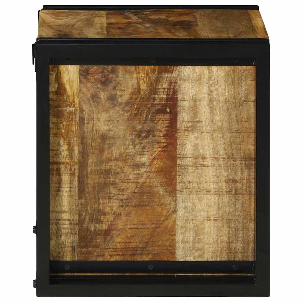 vidaXL Wine Rack Brown and Black 35x35x39 cm Solid Mango Wood