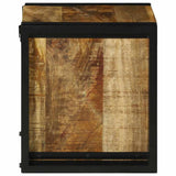 vidaXL Wine Rack Brown and Black 35x35x39 cm Solid Mango Wood