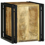 vidaXL Wine Rack Brown and Black 35x35x39 cm Solid Mango Wood