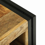 vidaXL Wine Rack Brown and Black 35x35x39 cm Solid Mango Wood