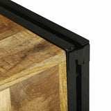 vidaXL Wine Rack Brown and Black 35x35x39 cm Solid Mango Wood