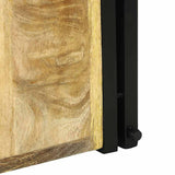 vidaXL Wine Rack Brown and Black 35x35x39 cm Solid Mango Wood