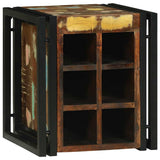 vidaXL Wine Rack Brown and Black 35x35x39 cm Solid Mango Wood