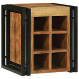 vidaXL Wine Rack Brown and Black 35x35x39 cm Solid Mango Wood