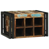 vidaXL Wine Rack Brown and Black 35x35x39 cm Solid Mango Wood