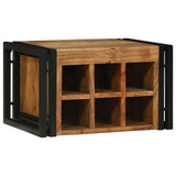 vidaXL Wine Rack Brown and Black 35x35x39 cm Solid Mango Wood