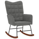 vidaXL Rocking Chair velvet light grey