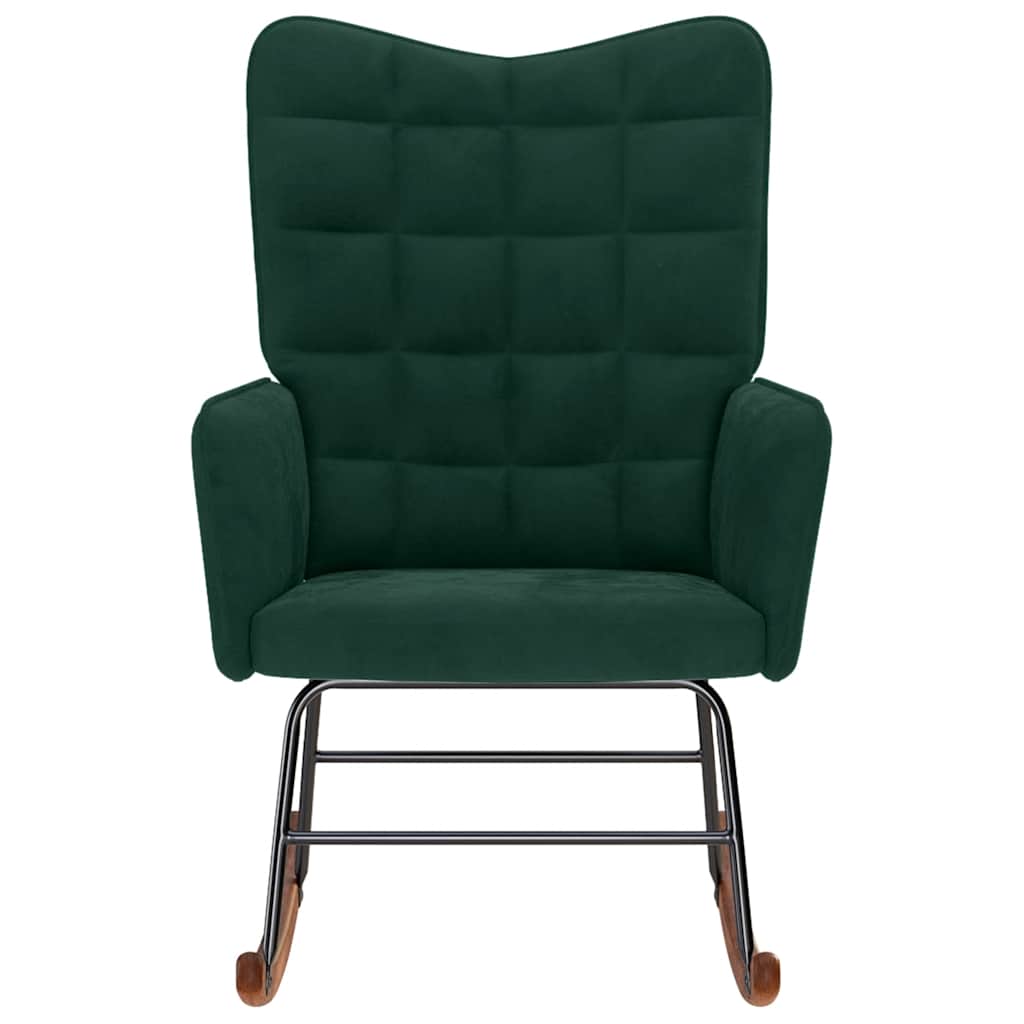vidaXL Rocking Chair velvet light grey