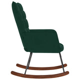 vidaXL Rocking Chair velvet light grey