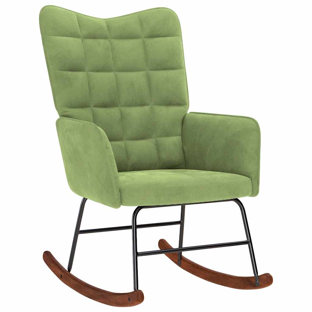 vidaXL Rocking Chair velvet light grey