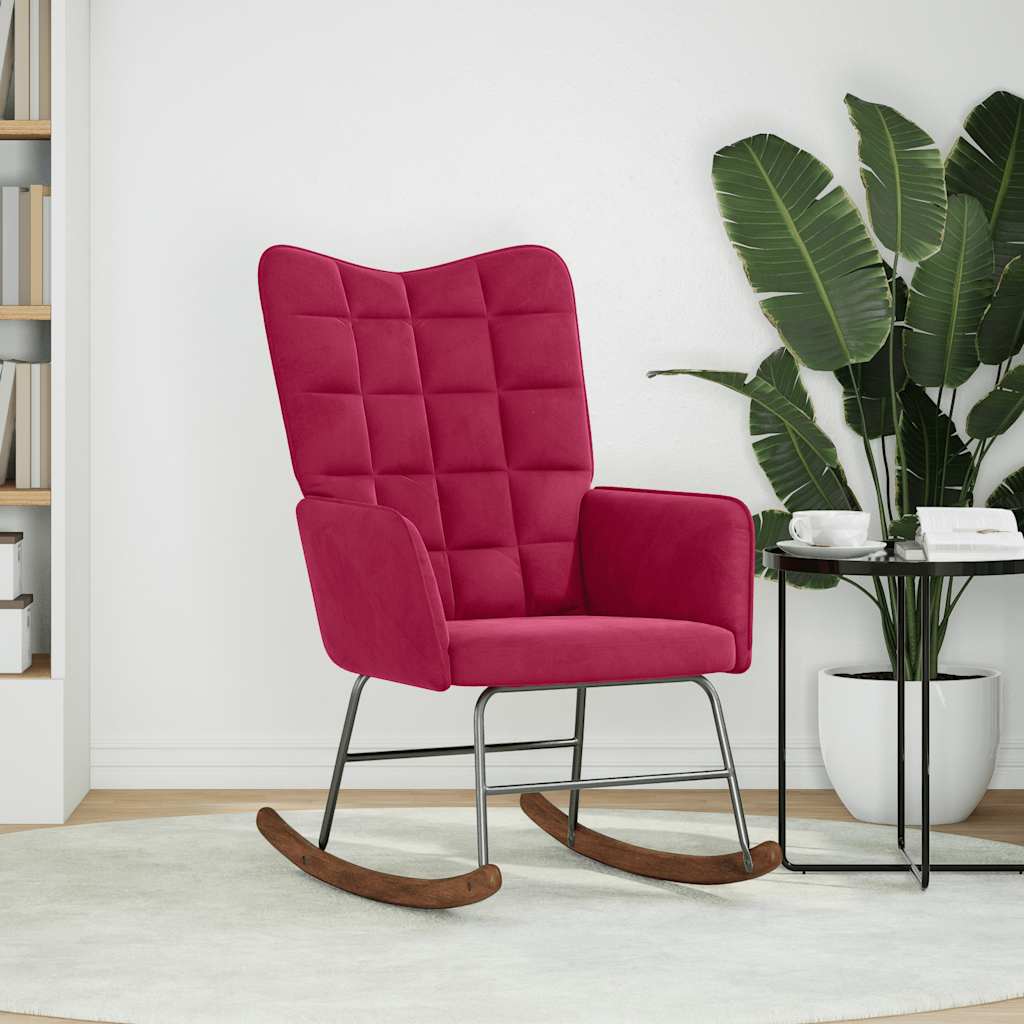vidaXL Rocking Chair velvet light grey