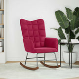 vidaXL Rocking Chair velvet light grey