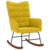 vidaXL Rocking Chair velvet light grey