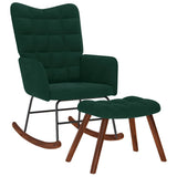 vidaXL Rocking Chair velvet light grey