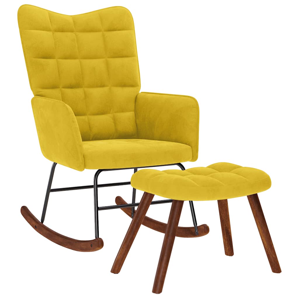 vidaXL Rocking Chair velvet light grey