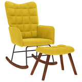vidaXL Rocking Chair velvet light grey
