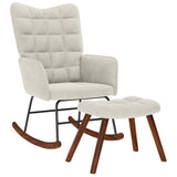 vidaXL Rocking Chair velvet light grey