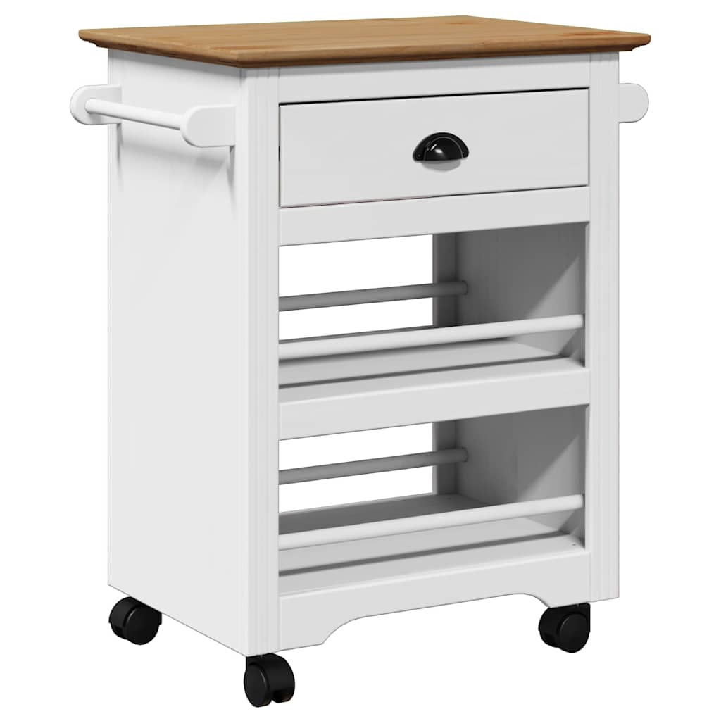 vidaXL Kitchen Trolley BODO 67.5x45x80 cm white
