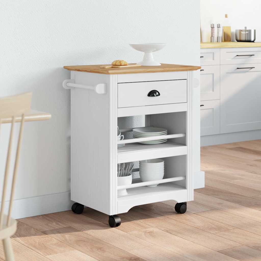 vidaXL Kitchen Trolley BODO 67.5x45x80 cm white